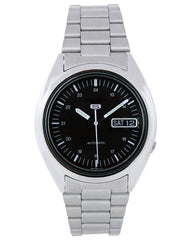 Seiko SNXF11 Men's Black Dial Stainless Steel 30M WR Watch