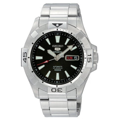 Seiko SNZH11 Men's Seiko 5 23 Jewels Black Dial Stainless-Steel Bracelet Automatic Watch