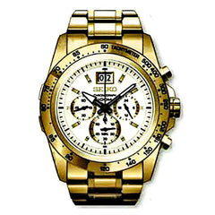 Seiko SPC244P1 Men's Neo Sports White Dial Chronograph Watch