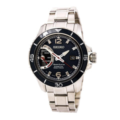 Seiko SRG017 Men's Sportura Direct Drive Blue Dial Steel Bracelet Power Reserve Kinetic Watch