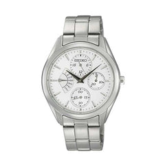 Seiko SRL045 Women's White Dial Stainless Steel Bracelet Quartz Watch