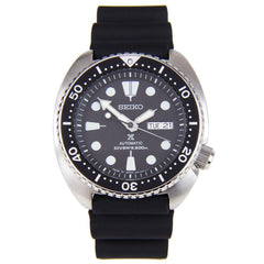 Seiko SRP777J1 Men's Prospex Turtle Automatic Black Dial Black Silicone Strap Dive Watch