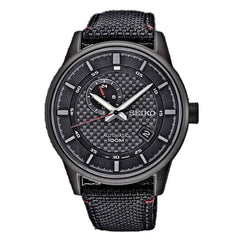 Seiko SSA383K1 Men's Neo Sports Black Nylon Strap Automatic Watch