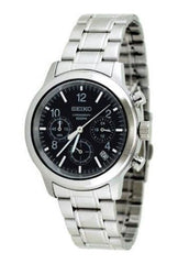 Seiko SSB007 Men's SS Chronograph Black Dial Quartz Watch