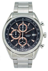 Seiko SSB199P1 Men's Black and Rose Gold Dial Chronograph Watch
