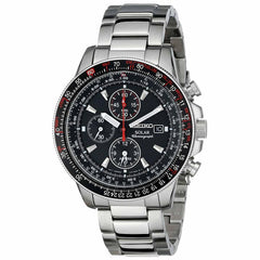 Seiko SSC007 Men's X Prospex Solar Black Dial Stainless Steel Bracelet Chronograph Alarm Watch