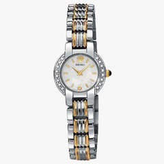 Seiko SUJC43 Women's Dress MOP Dial Two Tone Steel Bracelet Diamond Watch