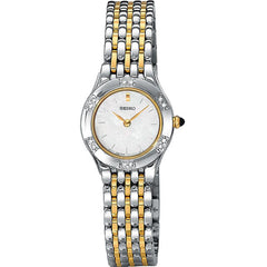 Seiko SUJC47 Women's Mother of Pearl Dial Two Tone Stainless Steel Diamond Watch