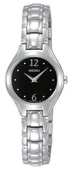 Seiko SUJG05 Women's Dress Black Dial Stainless Steel Watch