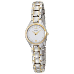 Seiko SUJG06 Women's Dress White Dial Two Tone Steel Bracelet Watch