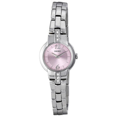 Seiko SUJG37 Women's Dress Swarovski Crystal Pink Dial Steel Bracelet Watch