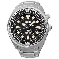 Seiko SUN019 Men's X Prospex Black Dial Stainless Steel GMT Diver Kinetic Watch