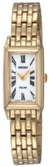 Seiko SUP032 Women's Gold Tone Stainless Steel White Dial Watch