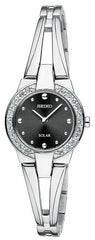 Seiko SUP051 Women's Black Dial Swarovski Crystal Quartz Watch