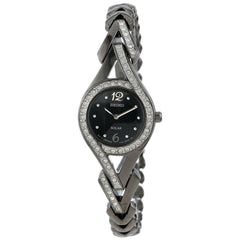 Seiko SUP177 Women's Classic Solar Black Dial Black Ion Plated Steel Watch