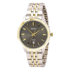 Seiko SUR038 Men's Classic Dark Grey Dial Two Tone Stainless Steel Watch