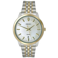 Seiko SUR044 Men's Classic Silver Tone Dial Two Tone Steel Watch