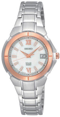Seiko SUT026 Women's Quartz Rose Gold Stainless Silver Dial Watch