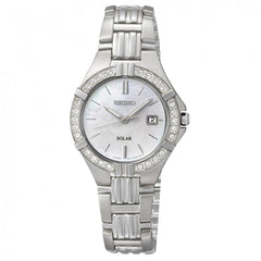 Seiko SUT087 Women's Solar White MOP Dial Stainless Steel Bracelet Watch