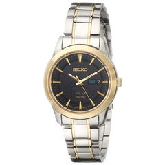 Seiko SUT166 Women's Solar Black Dial Two Tone Steel Bracelet Watch