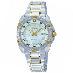 Seiko SXDA20 Women's Velatura Diamond White MOP Dial Two Tone Steel Bracelet Watch