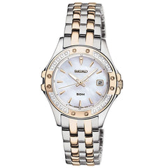 Seiko SXDE84 Women's Le Grand Sport Two Tone Steel Bracelet White MOP Dial Diamond Watch