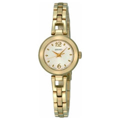 Seiko SXGN80 Women's Dress Gold Plated Steel Bracelet Silver Dial Watch