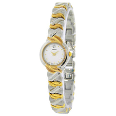 Seiko SXJZ38 Women's Diamond Quartz White Dial Two Tone Steel Watch