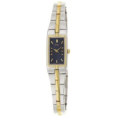 Seiko SZZC46 Women's Quartz Rectangular Blue Dial Two Tone Steel Watch