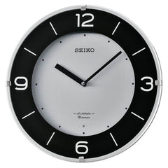 Seiko Wall Clock - Quartz White Dial Musical Silver Tone Case | QXM358SLH