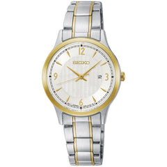 Seiko Women's Quartz Watch - Classic Silver Tone Dial Two Tone SS Bracelet | SXDG94P1