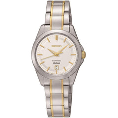 Seiko Women's Quartz Watch - Conceptual Silver Dial Two Tone Bracelet | SXDF59P1