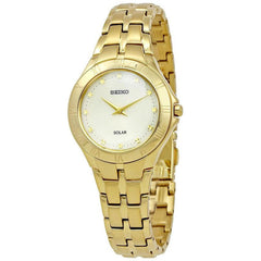 Seiko Women's Quartz Watch - Recraft Champagne Dial Yellow Gold Bracelet | SUP310