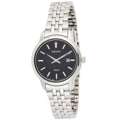 Seiko Women's Watch - Neo Classic Black Dial Stainless Steel Bracelet | SUR663P1