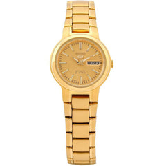 Seiko Women's Watch - Series 5 Gold Tone Dial Stainless Steel Bracelet | SYME46K1