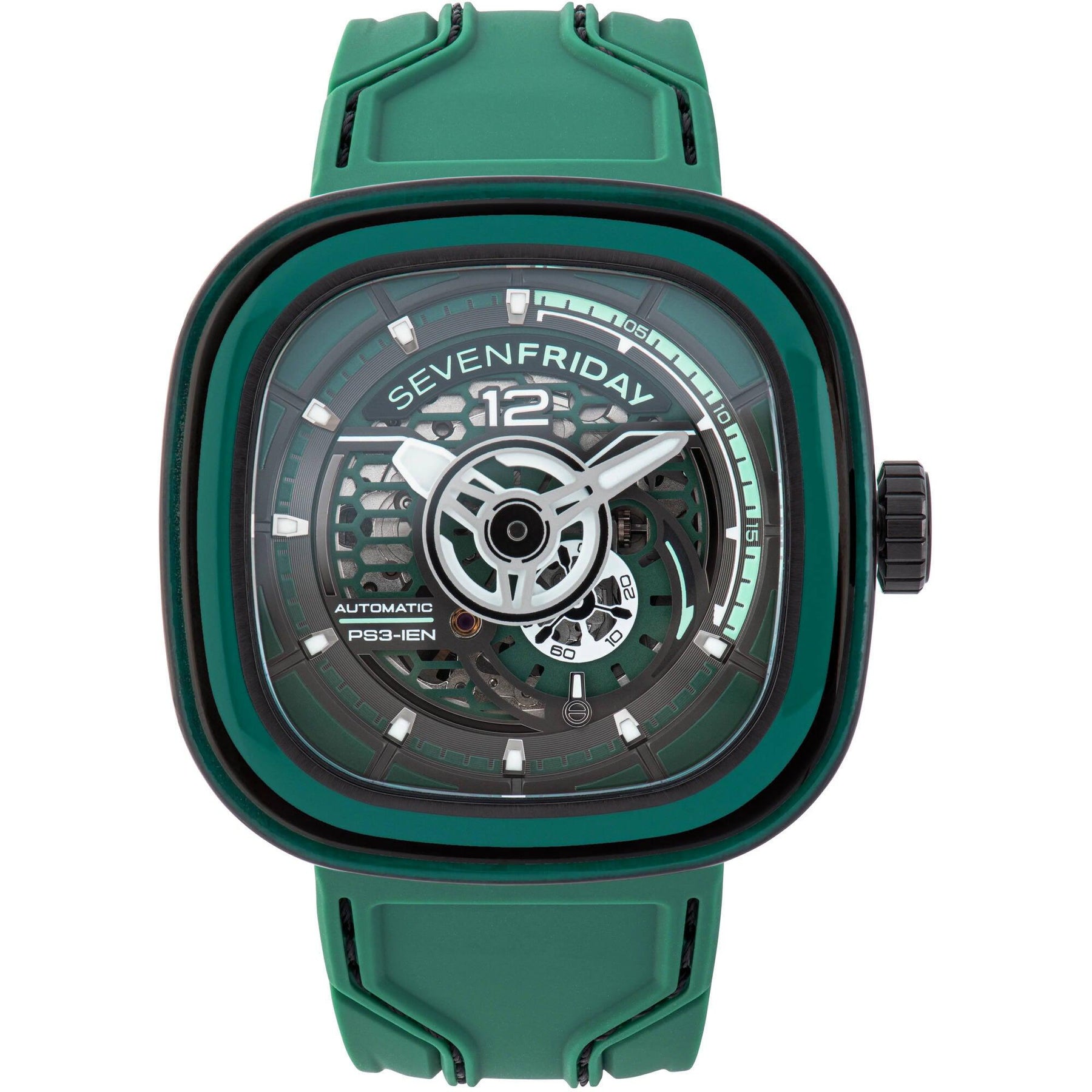 SevenFriday Men's Watch - PS Series CCG Automatic Green Silicone