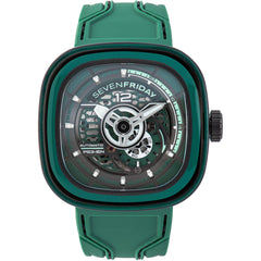 SevenFriday Men's Watch - PS Series CCG Automatic Green Silicone Rubber Strap | PS3-05