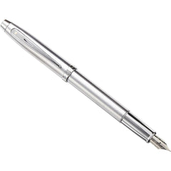 Sheaffer Fountain Pen - 100 Brushed Chrome Barrel Cut Out Clip