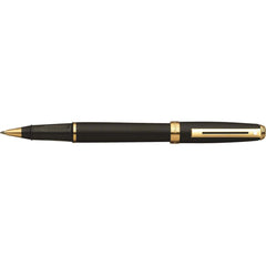 Sheaffer Rollerball Pen - Prelude Black Matte and Gold Trim Click Off Cap | E134651