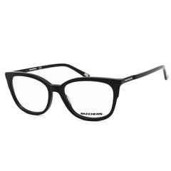 Skechers Women's Eyeglasses - Shiny Black Plastic Frame Clear Demo Lens | SE2173 001