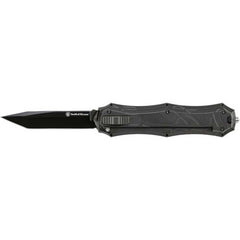 Smith and Wesson OTF Knife - Black Steel Tanto Blade Aluminum Handle | SWOTF9TB