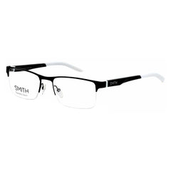 Smith Optics Men's Eyeglasses - Matte Black White Half-Rim Frame | Watts 04NL 00