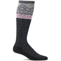 Sockwell Knee High Socks - Botanical Graduated Compression, Black | SW43W