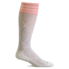 Sockwell Knee High Socks - Full Floral Graduated Compression, Natural | SW70W