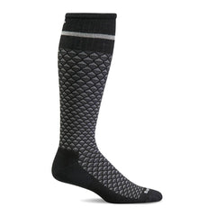 Sockwell Men's Knee High Socks - Micro Mix Graduated Compression, Black | SW32M