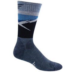 Sockwell Men's Socks - Modern Mountain Crew Compression, Denim, L/XL | SW98M-650-LXL