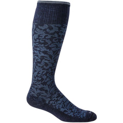 Sockwell Women's Socks - Damask Graduated Compression, Navy, M/L | SW16W-600-ML
