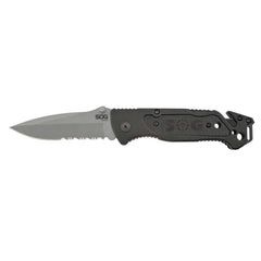 SOG Folding Knife - Escape Bead Blasted Finish Clip Point Steel Blade | FF24-CP