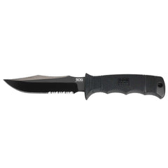 SOG Folding Knife - Seal Pup Elite Partially Serrated TiNi Coated SS Blade | E37T-K