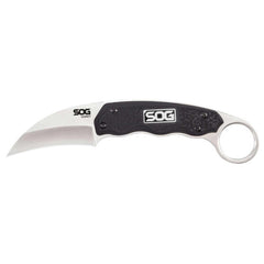 SOG Gambit Knife - Satin Polished Finish Steel Fixed Sheepsfoot Blade | GB1001-CP